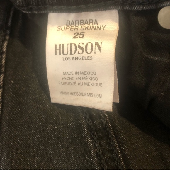 Hudson Dark Grey Barbara Super Skinny Jeans - Picture 4 of 13